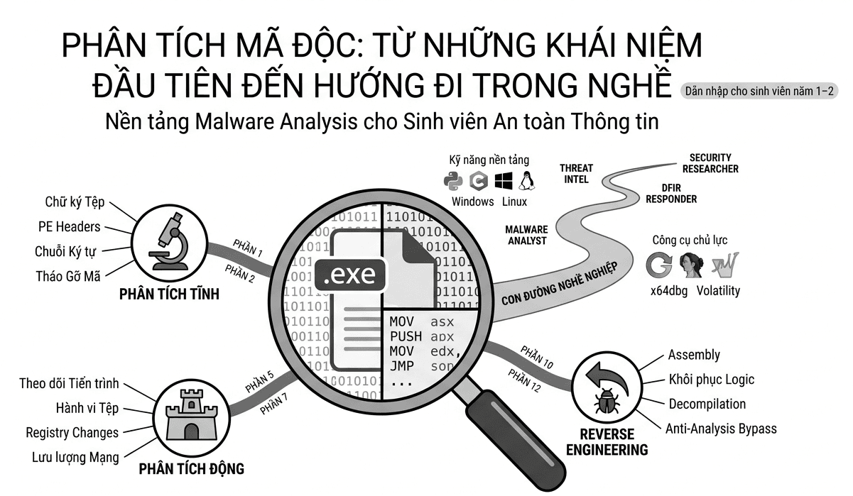 Phân tích mã độc: từ những khái niệm đầu tiên đến hướng đi trong nghề