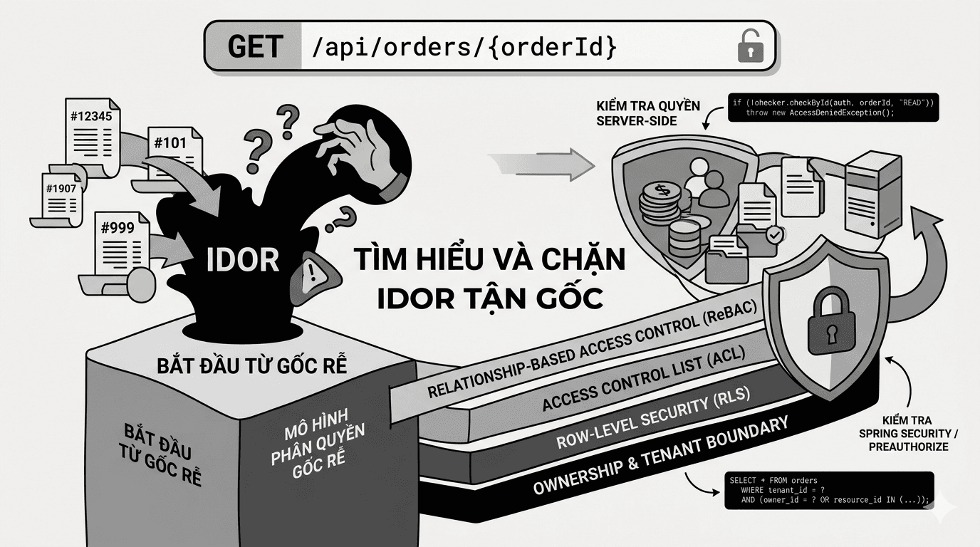 Lỗ hổng IDOR không chỉ là lỗi kiểm tra id, mà là thất bại của tư duy phân quyền theo tài nguyên