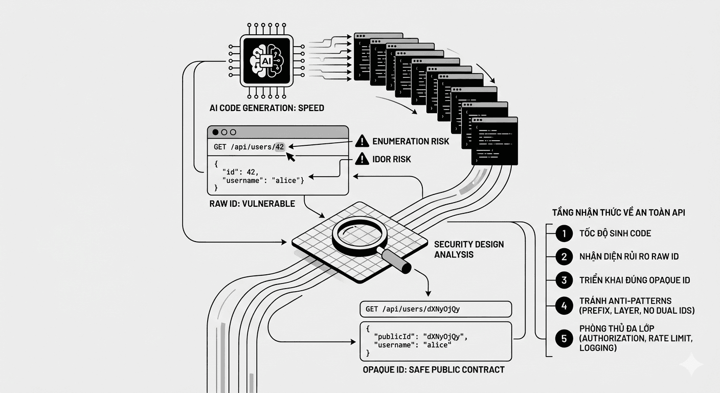 Cùng xem, khi AI tham gia viết code, năng lực thiết kế mới quyết định hệ thống an toàn đến đâu (Opaque ID Design)