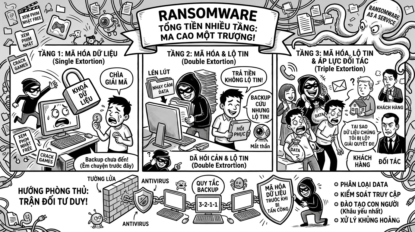 Ransomware đã thay đổi như thế nào, và vì sao backup thôi là chưa đủ?